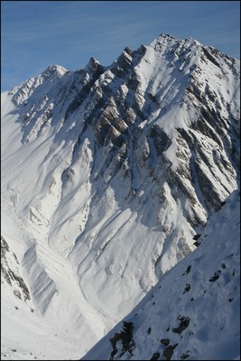La Face W du Roignais - vue du Mont Rosset