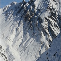 La Face W du Roignais - vue du Mont Rosset