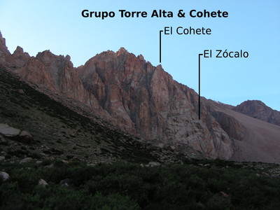 Les groupes "torre alta" et "Cohete" à Arenales (Argentine)