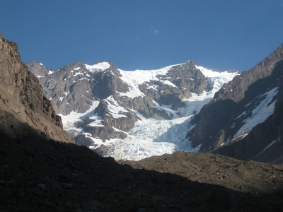Juncal vu d'au-dessus du camp de base