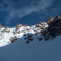 La moitié supérieure du versant W du Col du Chéret