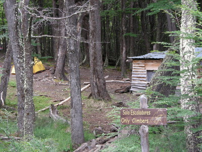 Le camp de Río Blanco : grimpeurs uniquement!