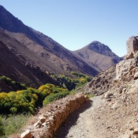 depuis les abords d'Ikkiss, vue vers le Tizi n'Aguersioual