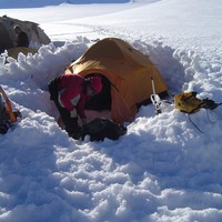 Campamento en el Circo de los Altares -Hielo Continental
