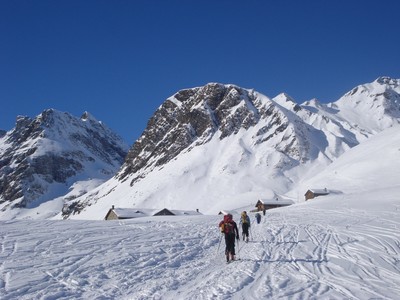 Arrivée à Erbsalp, au pied de l'Erbser Stock