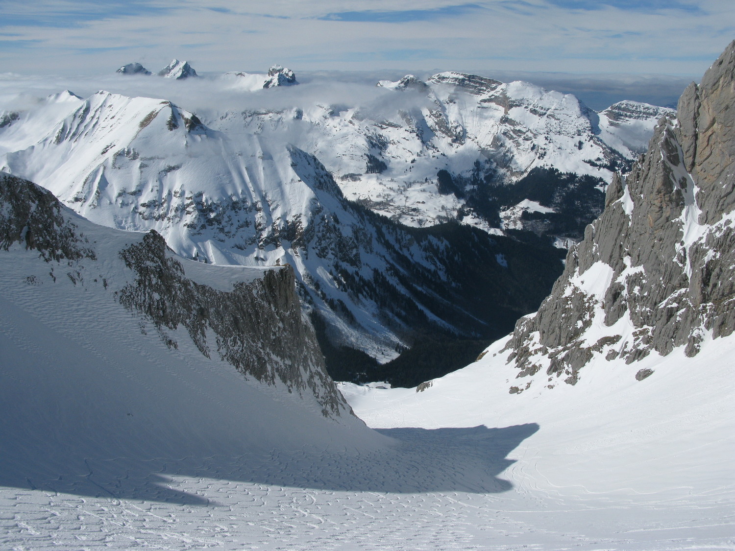 Descente des Pointes Longues bien tracée !