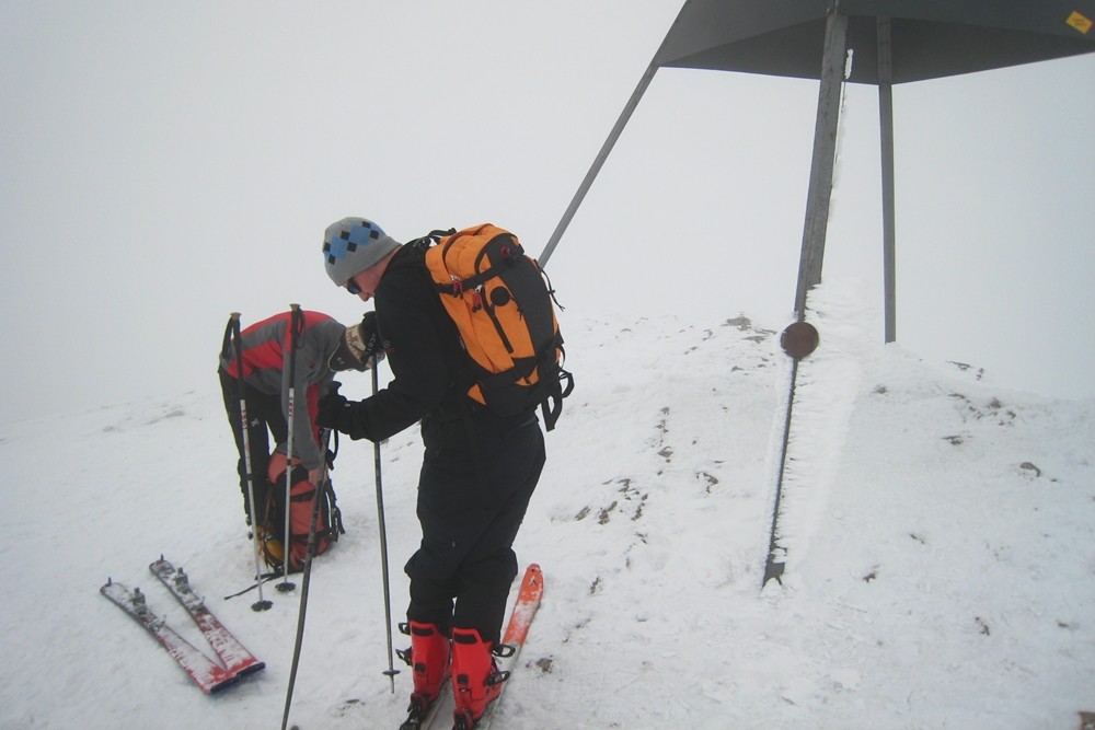 Sommet du Suchet dans le mauvais temps