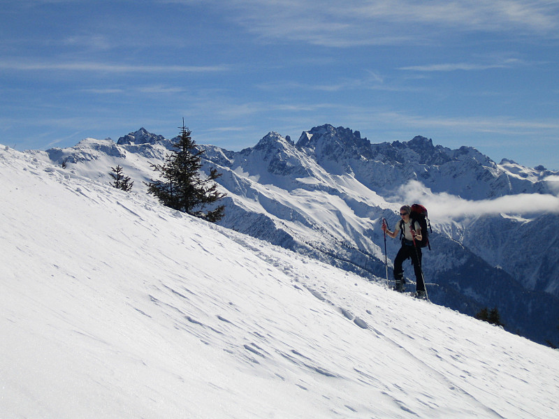 Sur la crête sur fond de Lauzière