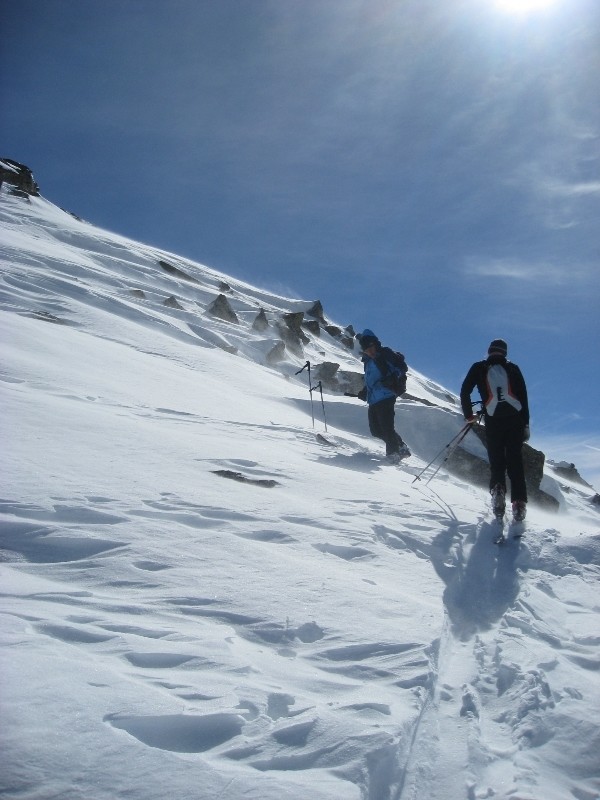 Vent d'Ouest sur l'arête, présage au changement météo