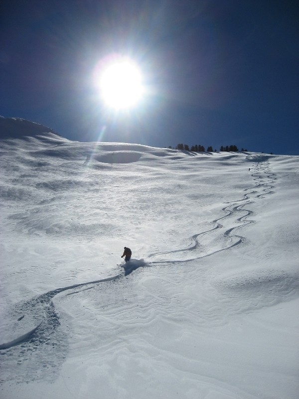 Descente superbe dans le versant NE du Fou