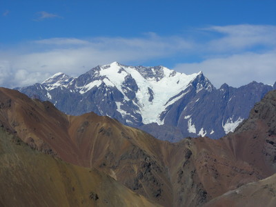 Le Juncal vu du Col des Libérateurs (Chili/Argentine)