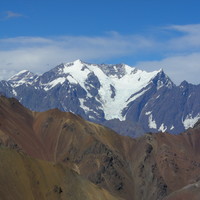 Le Juncal vu du Col des Libérateurs (Chili/Argentine)
