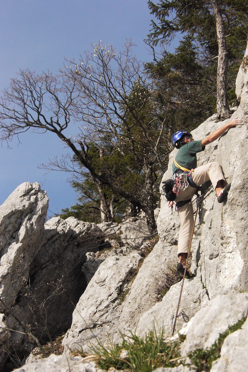 Dans le passage en 6a, très beau et technique
