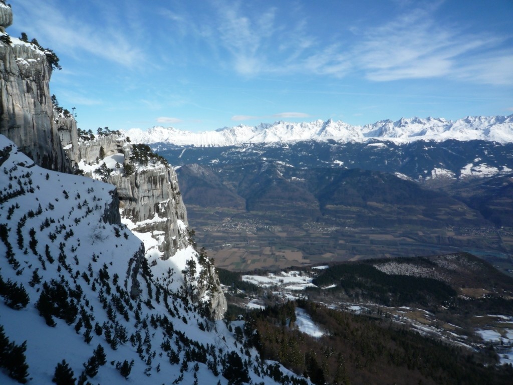 Vue sur Belledonne à la montée