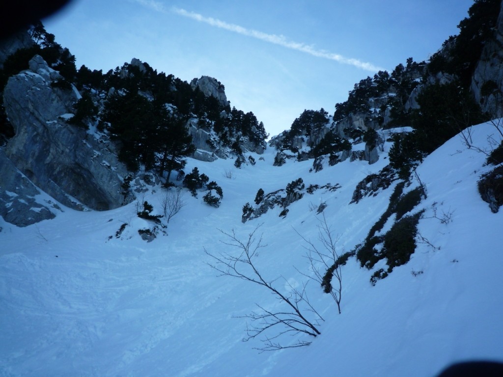 Le couloir vu du bas