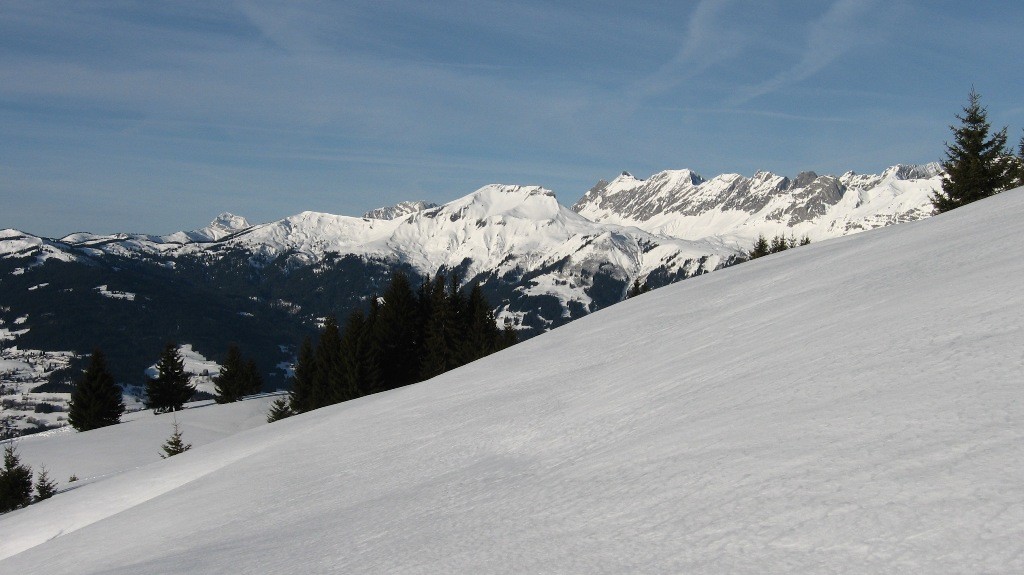 Croise Baulet et les Aravis plein cadre...