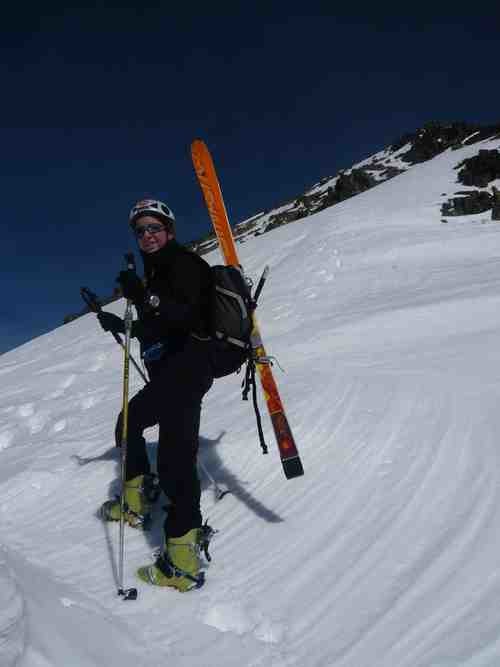 Moi dans la pente sommitale