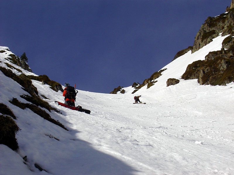 Oré et Pierre dans la descente