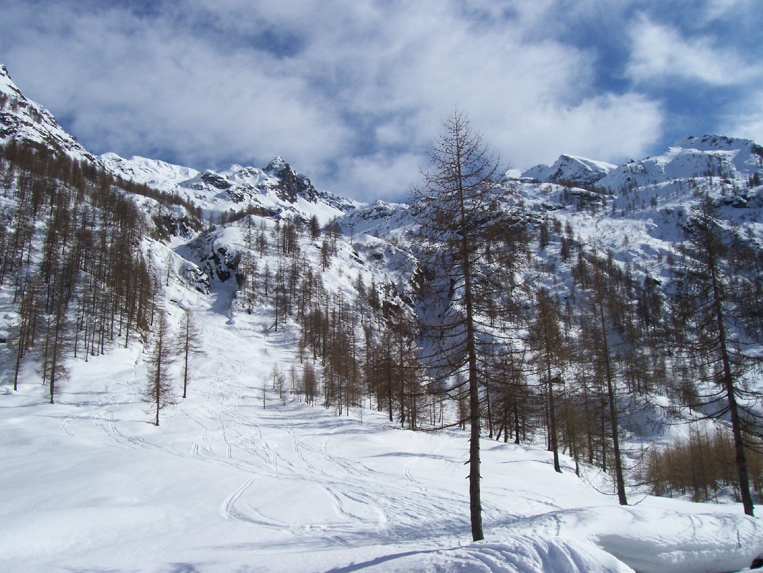 I due canaloni che portano all'Alpe Fornale di Sotto