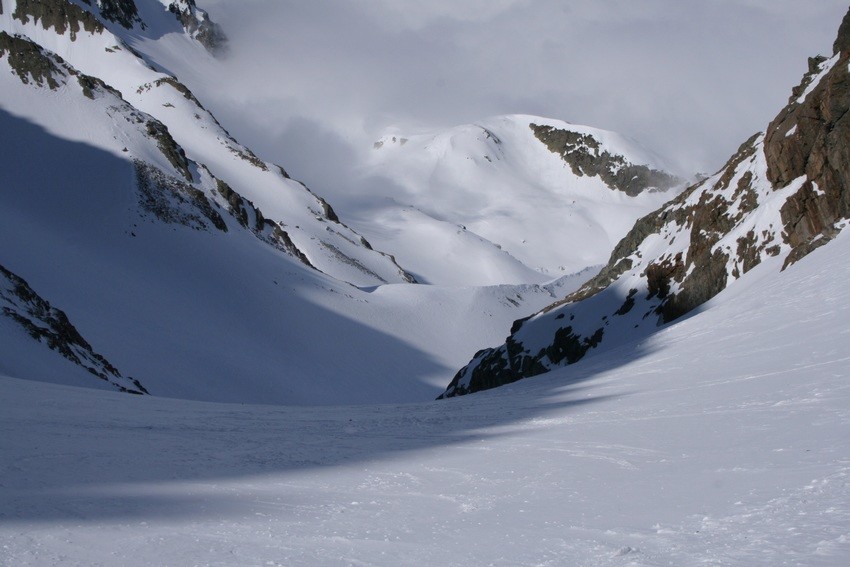 Vue en plongée du glacier d'Arguille