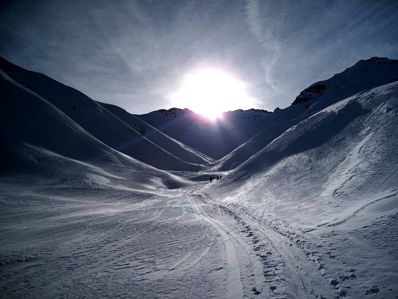 Salita nella parte iniziale del vallone del Rinalpi