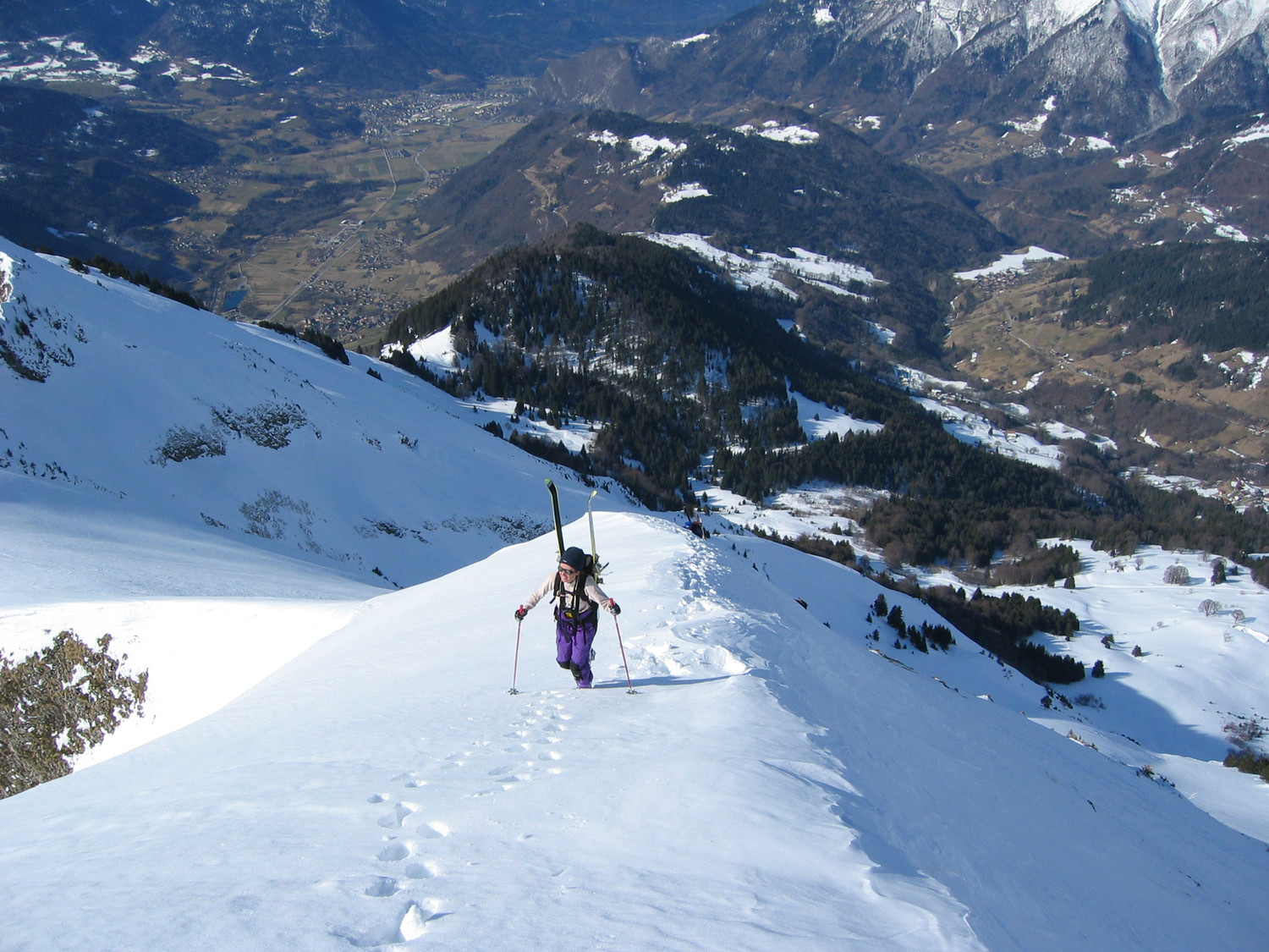 Aiguille du bouchet de Serraval - Arrivée sur l'arrête