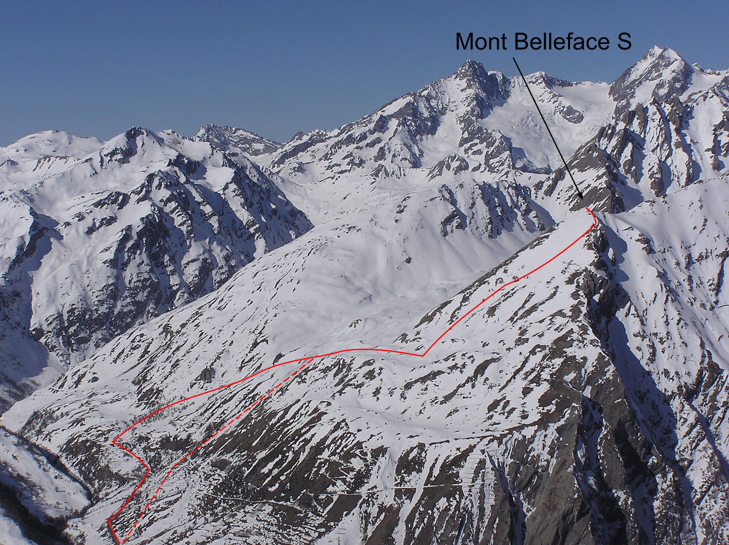 Mont Belleface sommet S (Val d'Aoste)