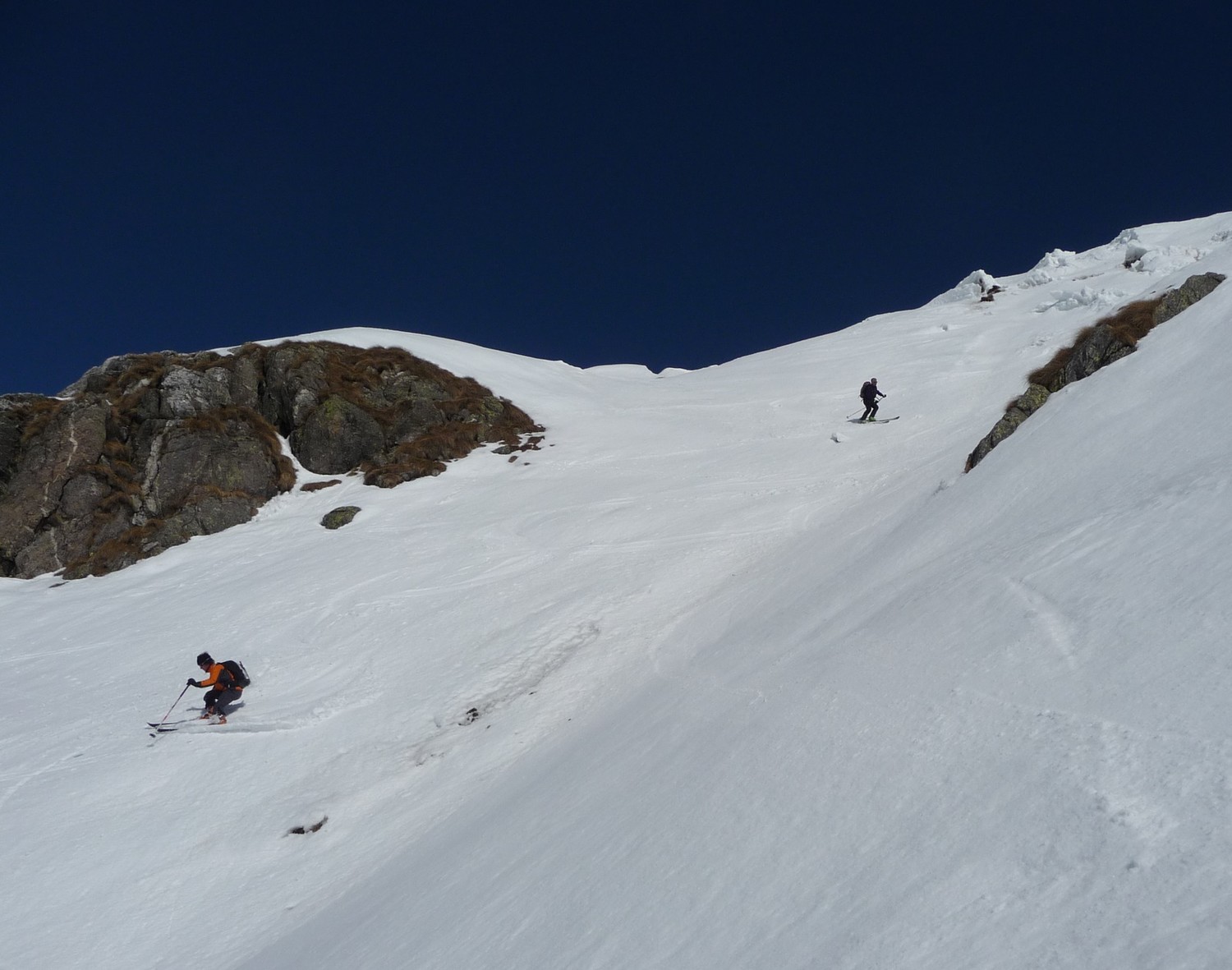 ....sciando la SW del Massone....