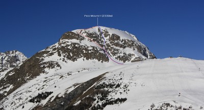 Pied Moutet, Versant E
