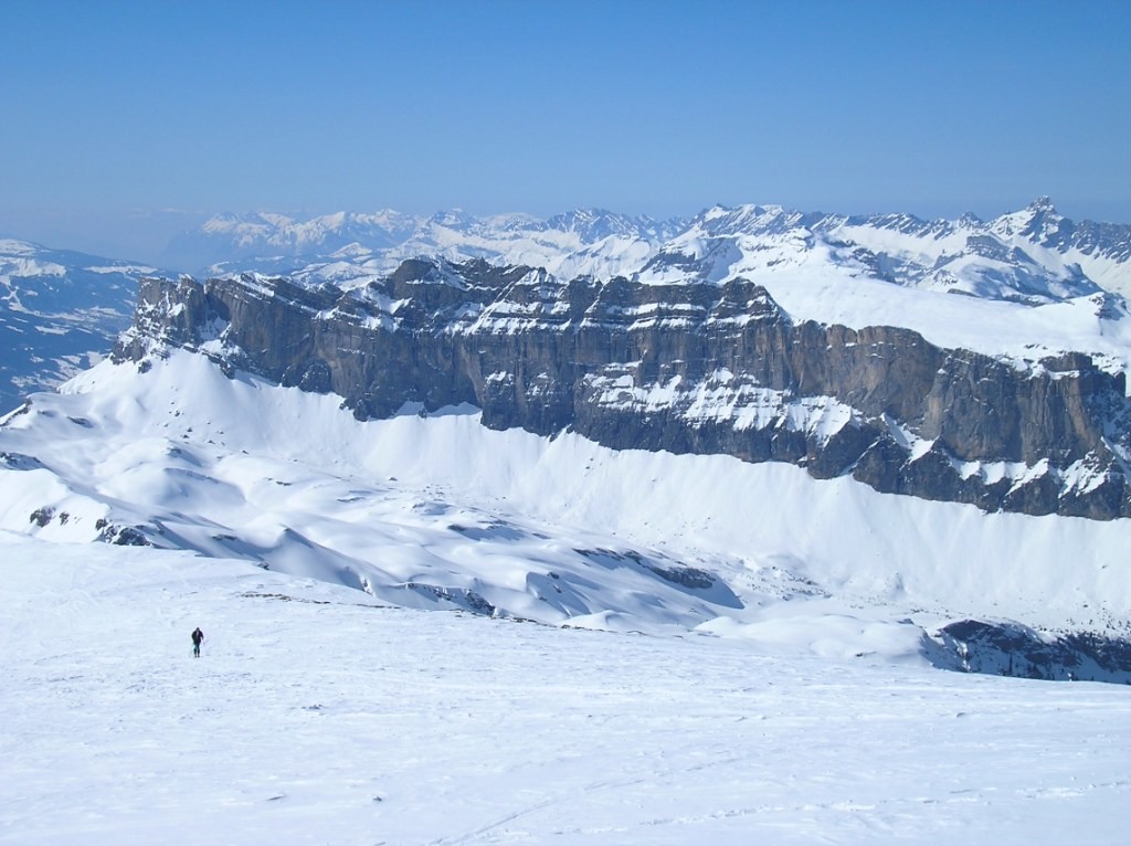Arrivée au Buet , les Fiz en arrière plan