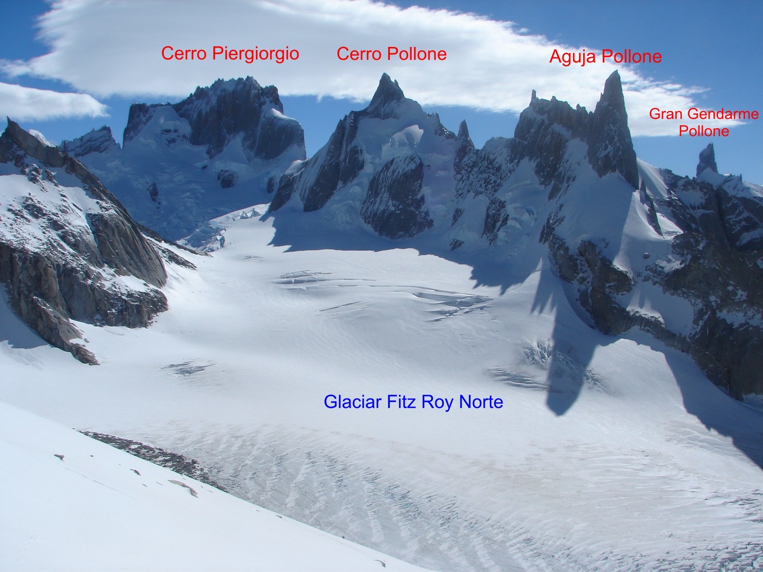 Summits to the W of Fitz Roy