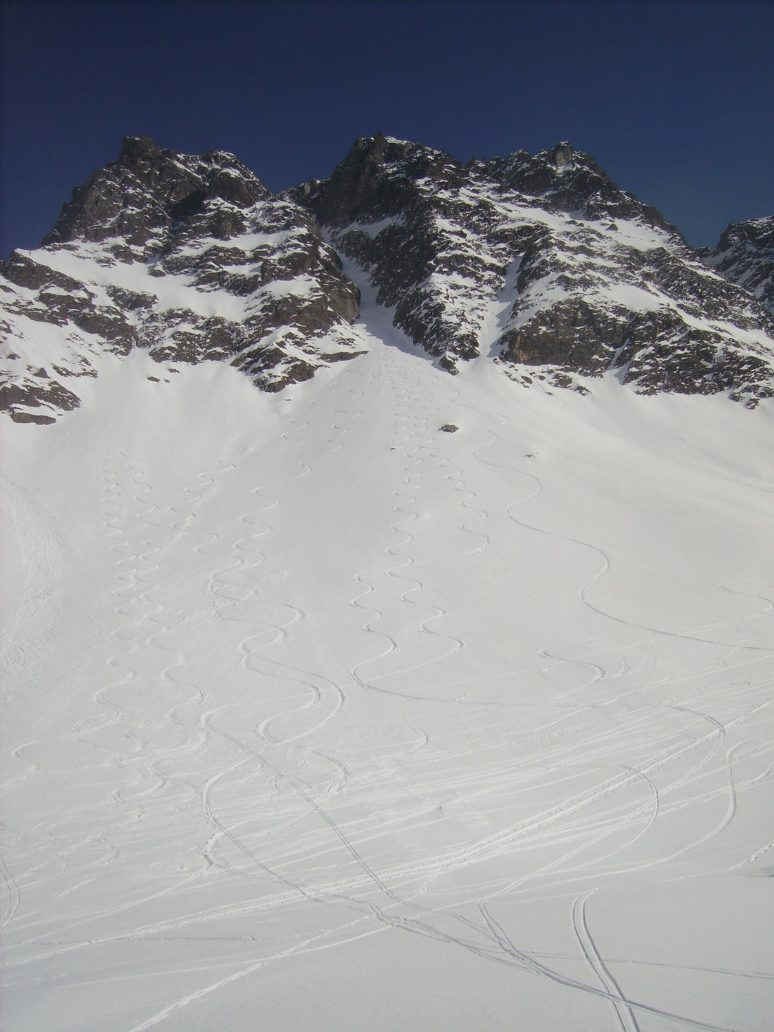 Le couloir NW de la Marmottane