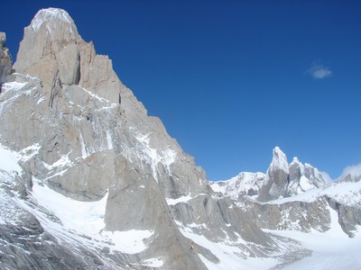 Fitz Roy y cerro Torre desde el paso del cuadrado