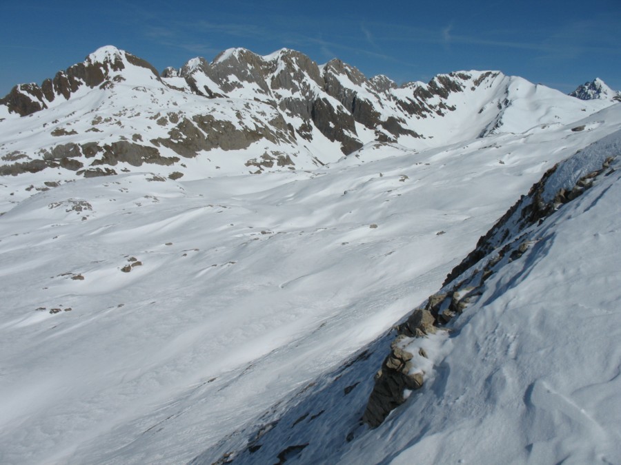 Couarra - Oddaz, Golette, Dents Blanches, Dent de Barme et Haute Cime de G à D