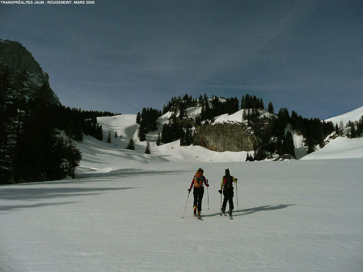 Vers le Chalet du Lapé, traversée Jaun - Rougemont