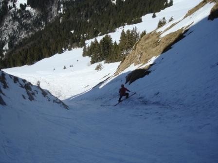 bas du couoir W, encore bon