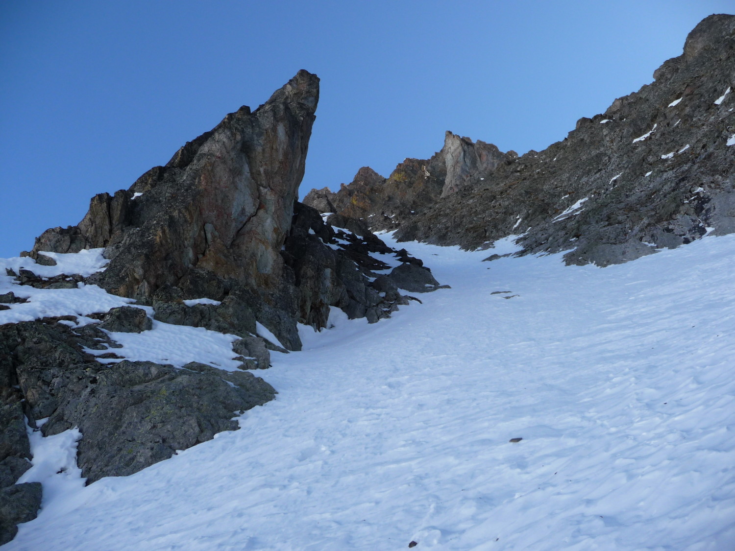 fin du couloir d'accés voie de droite