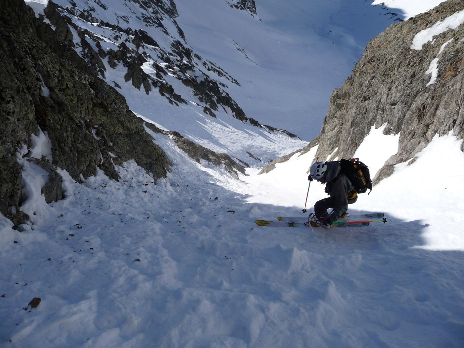 Le bas du couloir, au dessus du rappel