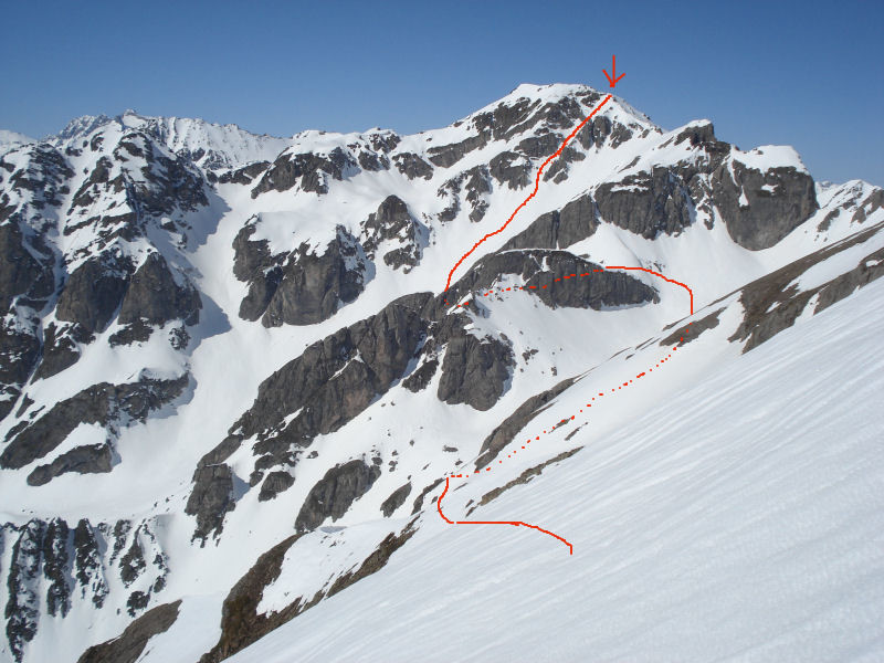 Itinéraire de la traversée Pic d'Aulon-Arbizon