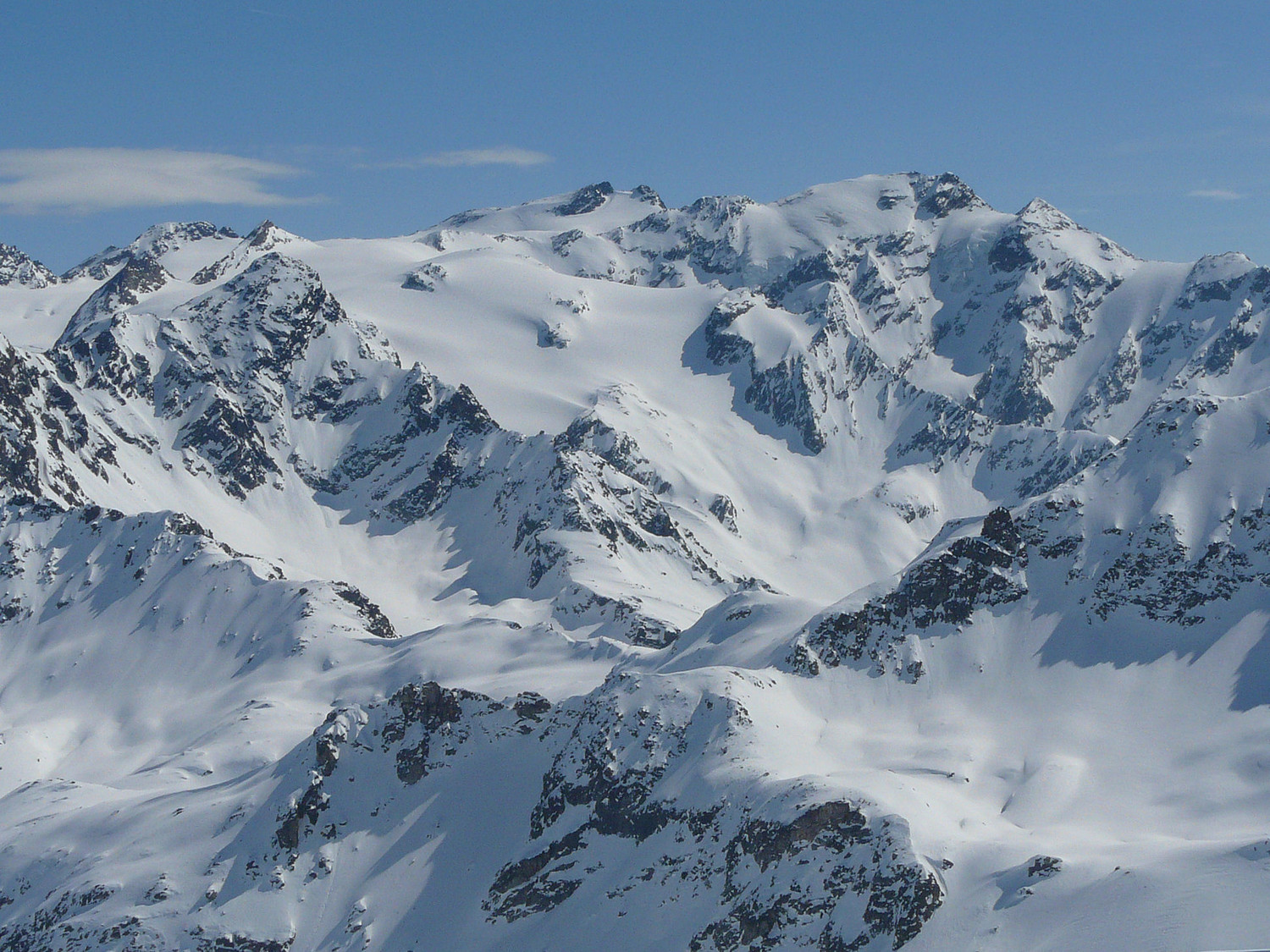 Vue sur le Ruitor depuis le sommet de Louïs Blanche (Val d'Aoste)