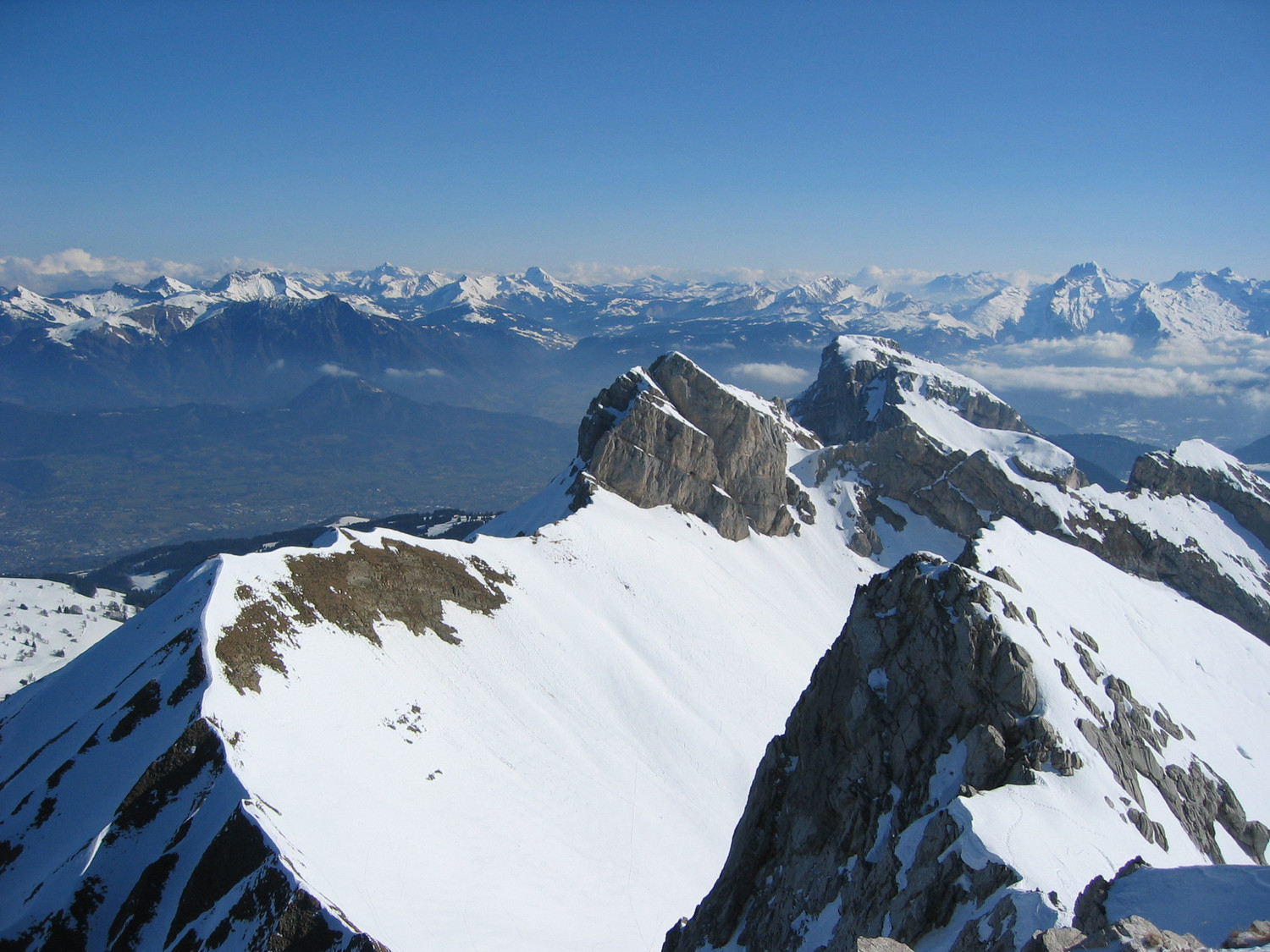 Pointe Blanche, vue Ballafrasse & Pointe du midi
