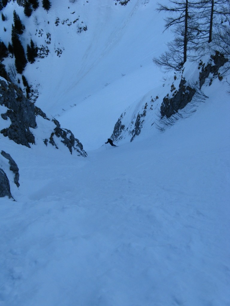 Couloir N du Grammont: Parie inférieure