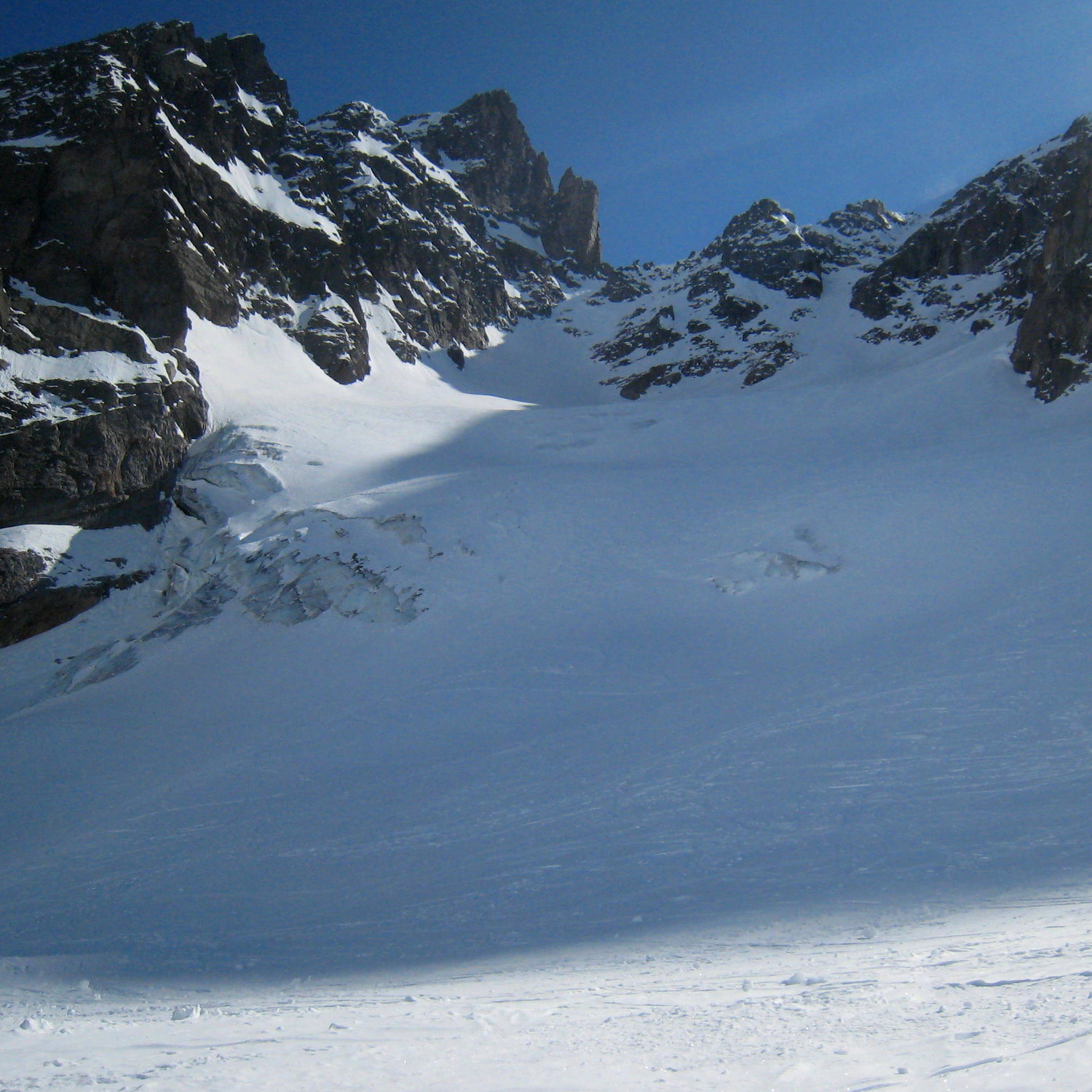 Le col du Belvédère et le glacier de Bérard