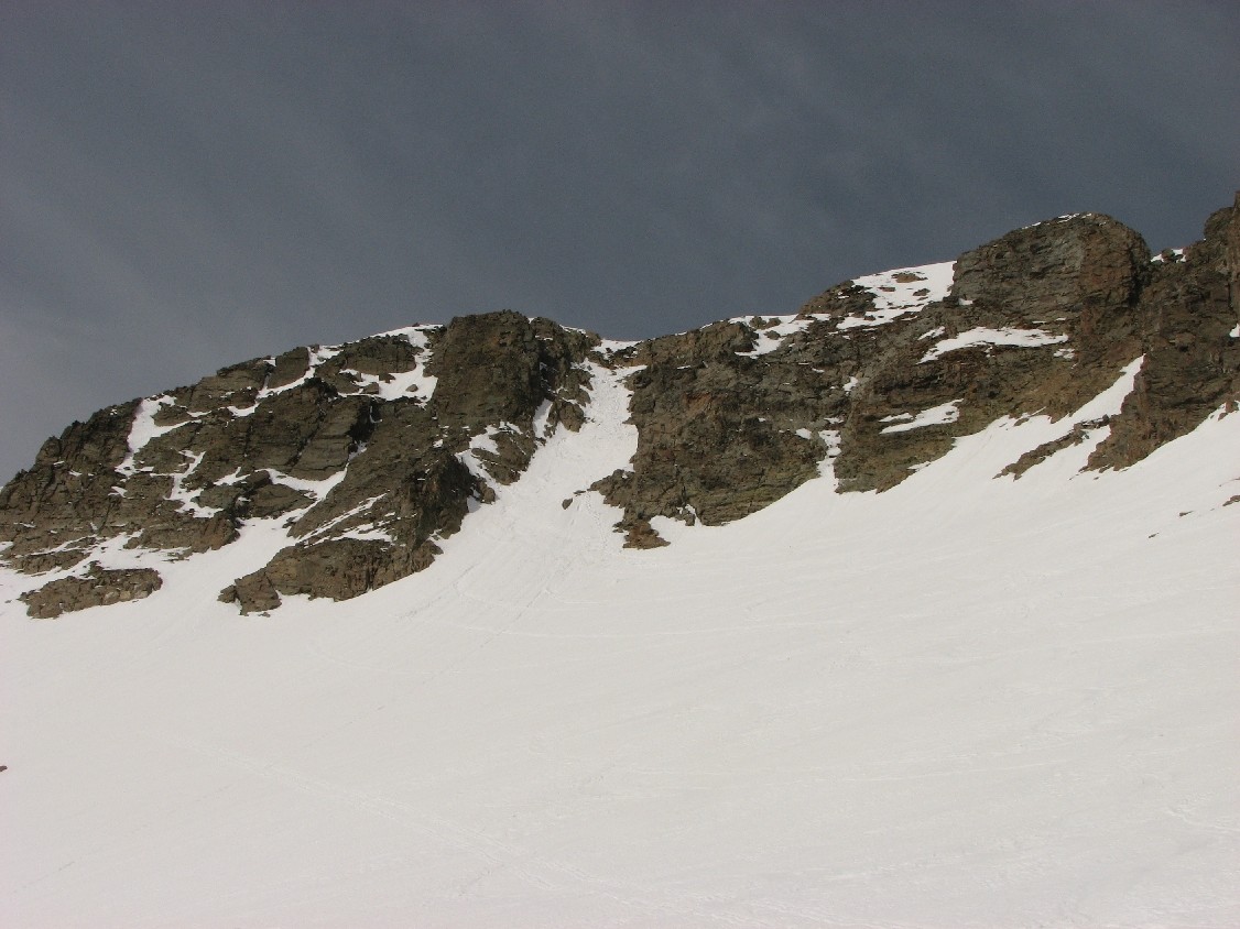 couloir SE (voie normale) d'accès au sommet du rocher d'Arguille