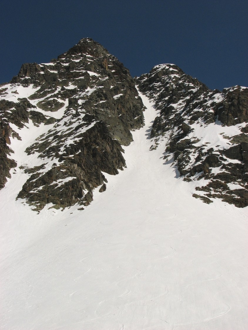 le couloir SW depuis le cône