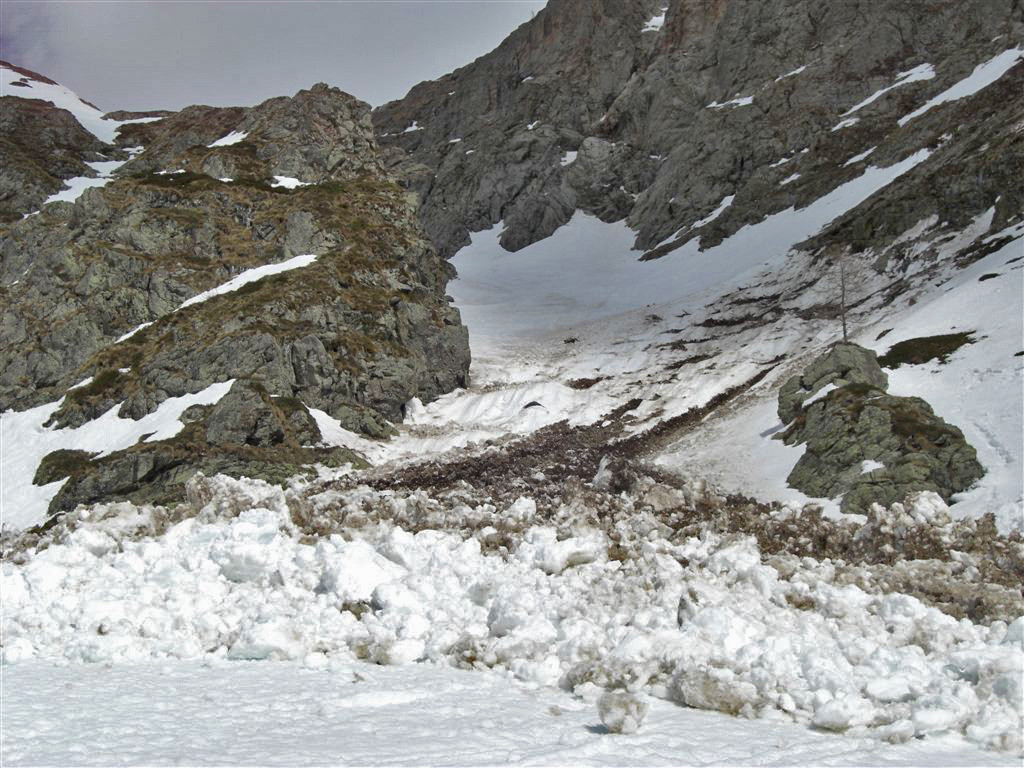 Couloir SW des Vallons ravagé