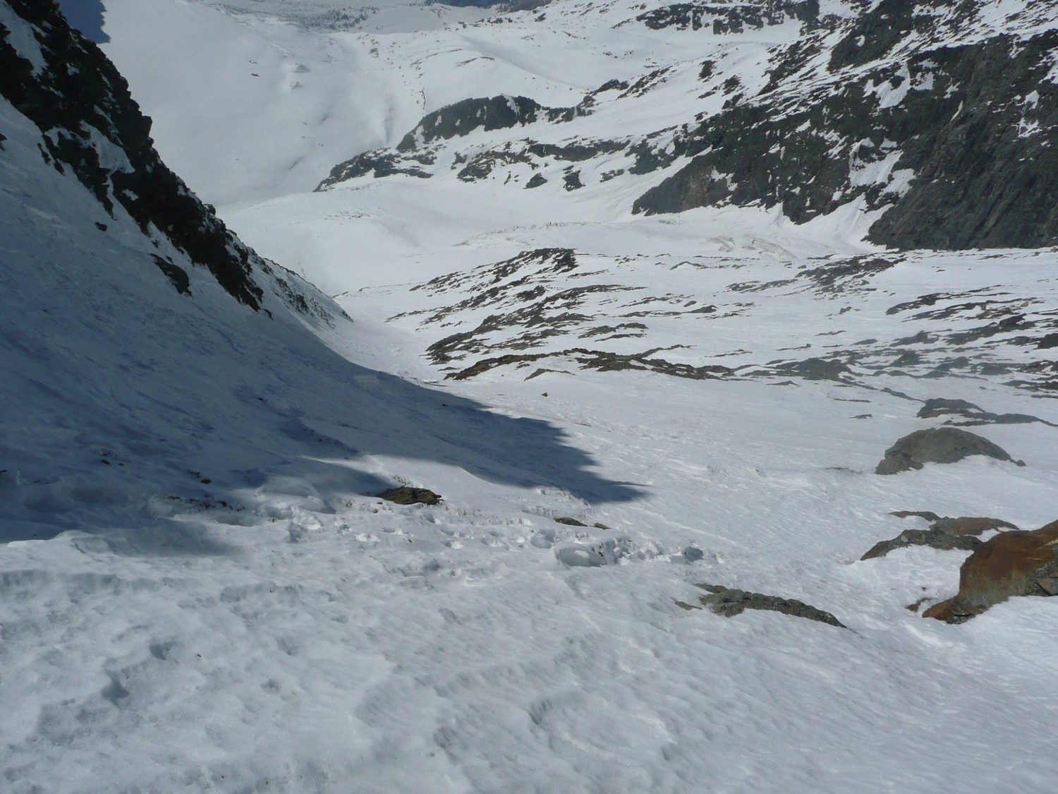 Le couloir devient skiable