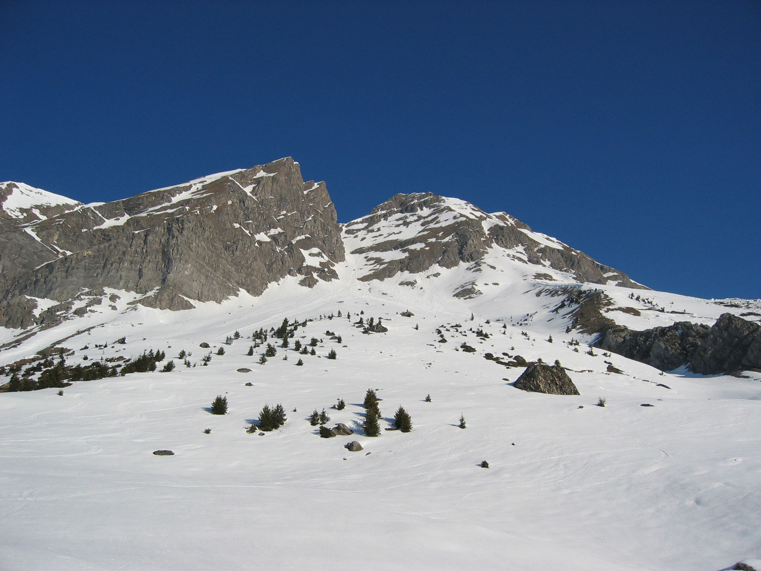 Col de torchere, l'approche (croix des buts)