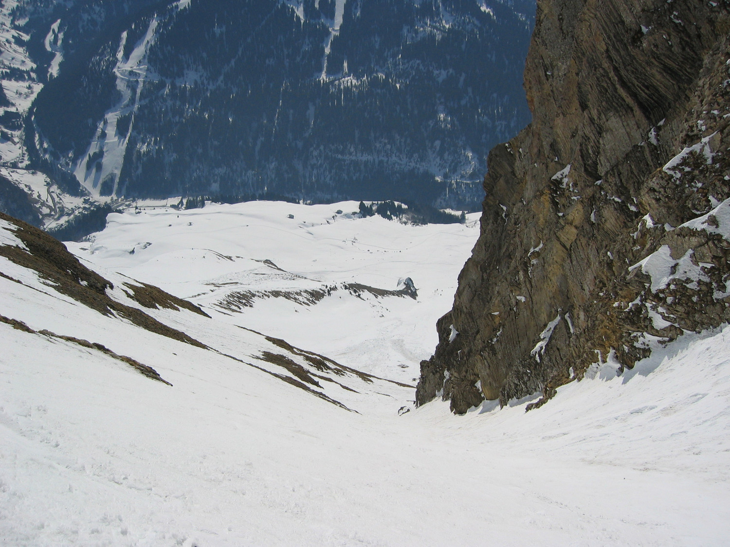 Col de torchere, couloir vu d'en haut