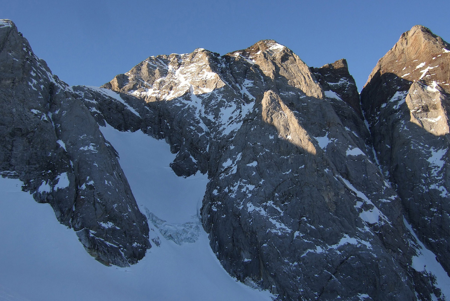 Glacier du Petit Vignemale, Aiguille des Glaciers, Coiloir de Gaube